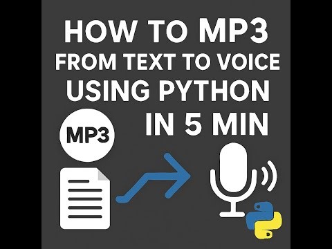Convert Text to MP3 in 5 Minutes with Python Text-to-Speech Tutorial#python