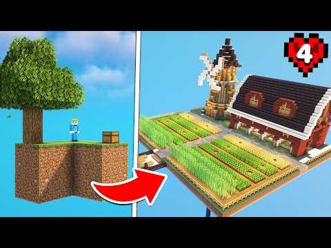 I Built a GIANT FARM in Minecraft Skyblock Hardcore! #4