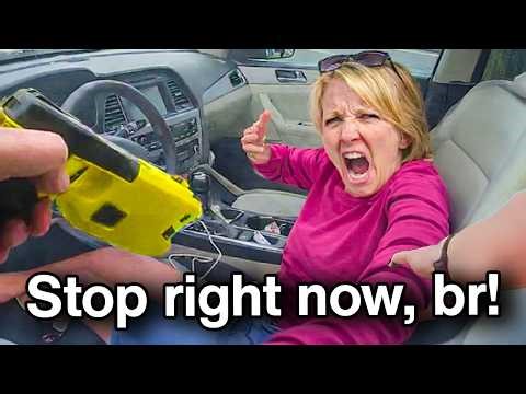 When Super Entitled Driver Refuses to Show ID and Challenges Cop, Ends Terribly