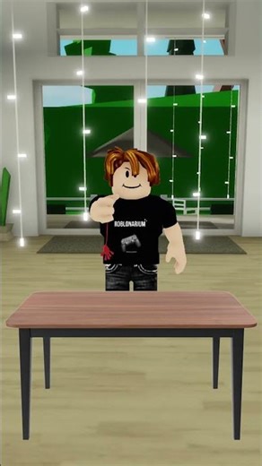 Bacon Hair and Table in Roblox Brookhaven