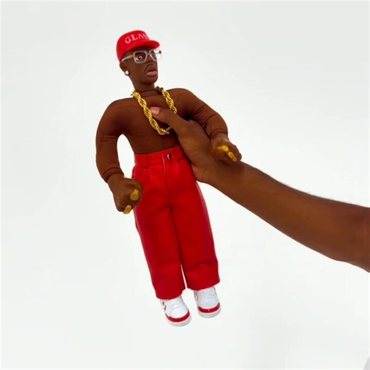 Tyler, The Creator dropped new vinyl pressings for the one-year anniversary of 'DON'T TAP THE GLASS,' along with a Big Poe talking doll, inflatable fists, and new merch 🔥The Big Poe talking doll features 6 voice lines.