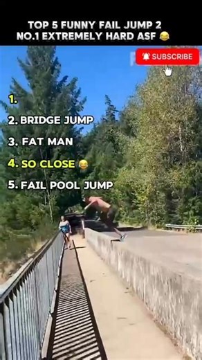 Top 5 Funniest Jump Fails Part 2 😂| #funny #viralvideo #waterjump #funniestvideo #shorts