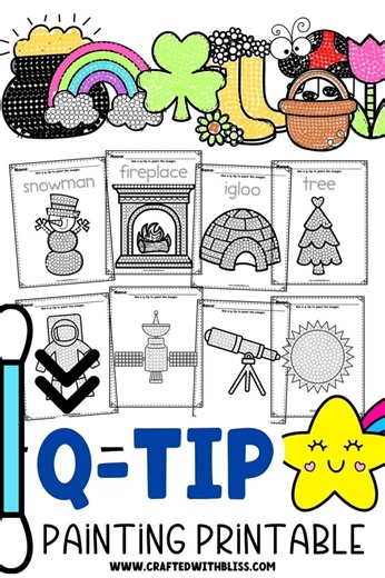 Daycare Center Low Prep Q-Tip Dot Painting Bundle