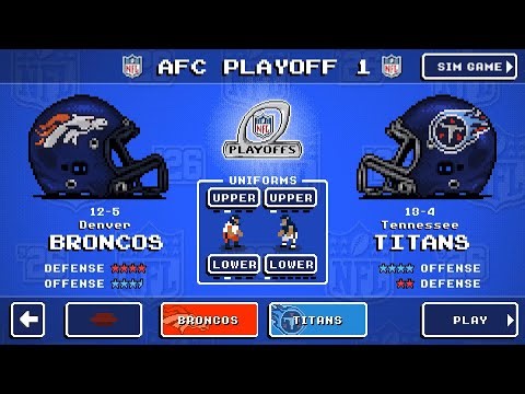 NFL Retro Bowl 26: AFC Playoff 1: Tennessee Titans VS Denver Broncos #nfl