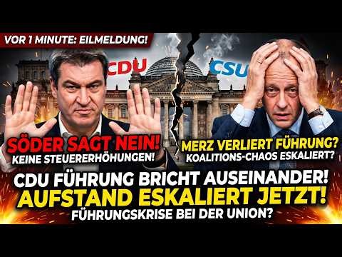 VOR 1 MINUTE SÖDER SAGT NEIN! CDU Führung explodiert – Der Aufstand eskaliert jetzt!