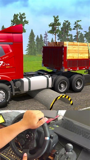 Speed Bump vs Overloaded Truck #mudrunner #challenge #truck