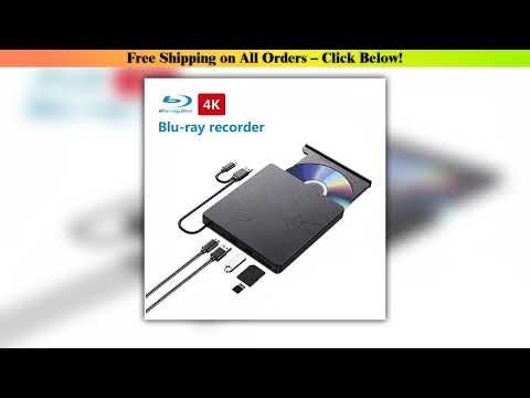 5-in-1 External Blu-ray DrivePortable BD-RW Optical Drives BD DVD CD Burner Player Reader for