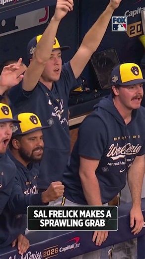 The hustle in a 10-run ballgame from Frelick #brewers #baseball #MLB #WorldSeries