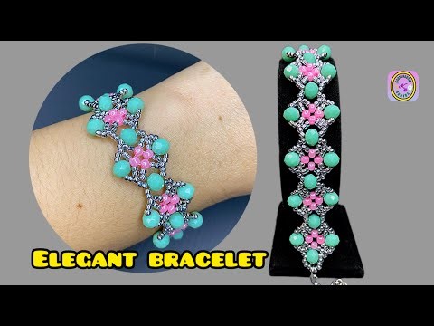 Very easy and simple beaded bracelet || Tutorial bracelet making 