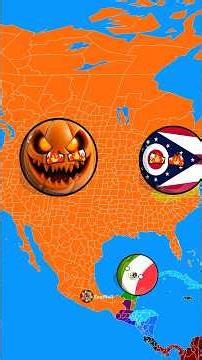 Ohio 🇺🇸 vs Halloween pumpkin 🎃 in nutshell 😨💀#countryballs #geography #usa #humor #viralshorts