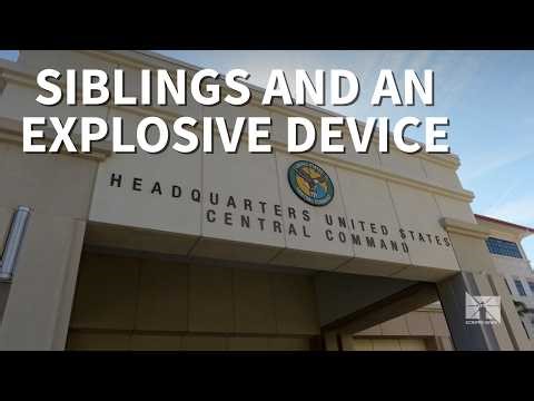 Siblings charged after explosive found outside military base that is home to US Central Command