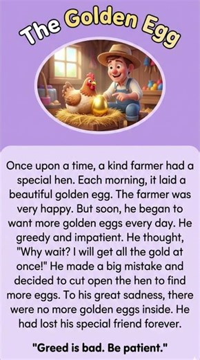 A Lesson About Greed | Golden Egg Story