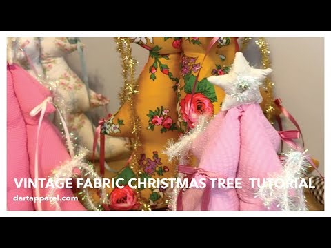 Vintage Fabric Christmas Tree Decoration - Tutorial