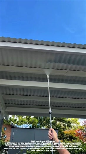 Roof Painting Process Using Spray System | Efficient Protective Coating Method.