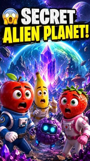 😱 4 Fruit Astronauts Found a Secret Alien Planet... The Ending Will Shock You! 🚀 | #shorts #viral