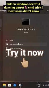 💻Stop doing boring things! Try THIS on your PC 🦜 #cmd #pctricks #pc