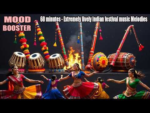 Indian Classical Instruments 🎆🎵 60 minutes🎵 🎆 Extremely lively Indian festival music Melodies