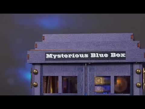 Book Nook Kit Mysterious Telephone Booth DIY Wooden Puzzle Handmade