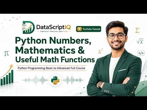 Python Numbers, Mathematics & Useful Math Functions | Basic to Advanced Full Course | DataScriptIQ