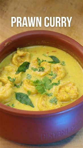 🦐🥥 Prawn Thenga Paal Curry | Creamy Coconut Milk Prawn Curry | Easy Seafood Recipe #prawnrecipe