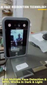 AI Face Recognition, RFID | Smart Biometric Attendance Machine (Works in Light & Dark)