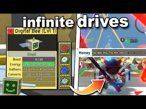 I Gave Digital Bee 1,000,000 Drives.. it literally broke bee swarm simulator