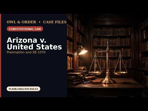 Arizona v. United States (2012): Preemption and SB 1070 | Bar Exam Audio