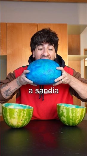 Hice una sandía azul perfecta.