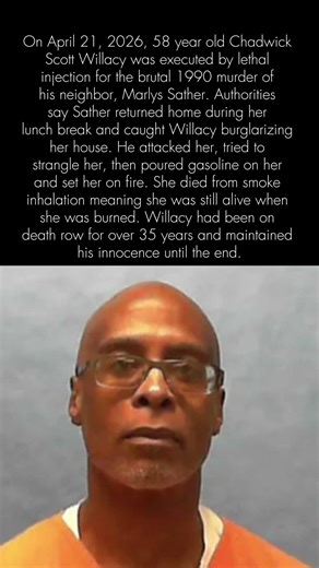 Chadwick Scott Willacy | Executed After 35 Years on Death Row