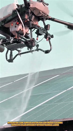 This Drone Cleans Solar Panels Automatically – No Workers Needed#engineerscope