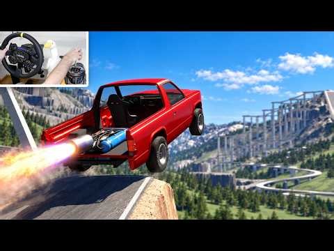 JET ENGINE CARS vs EXTREME ROADS! - BeamNG