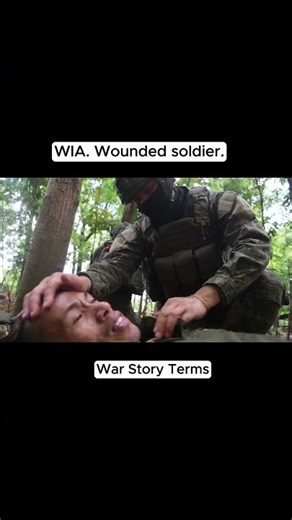 WIA. Wounded in action. War Story terms.