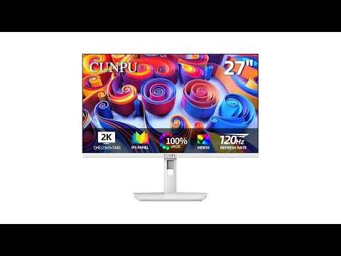 Review CUNPU 27 Inch QHD White Monitor 120Hz IPS 100% sRGB Adaptive Sync