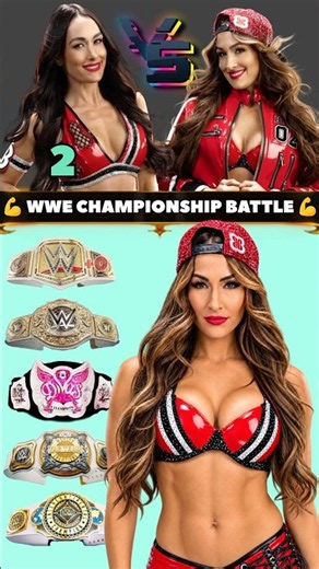 NIKKI BELLA Vs BRIE BELLA — BELLA TWINS CHAMPIONSHIP COMPARISON! #nikkibella #wwe #shorts #champion