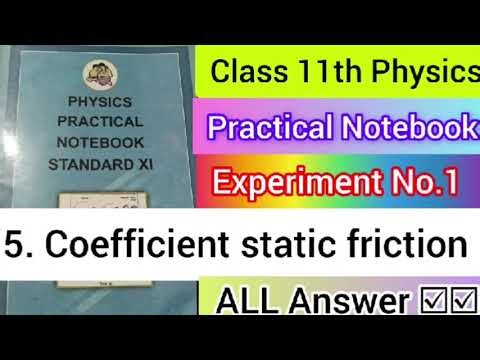 🔥 5 Coefficient of Static Friction | Class 11 Physics Practical 🧪 Full Viva + Graph 💯# full solutio