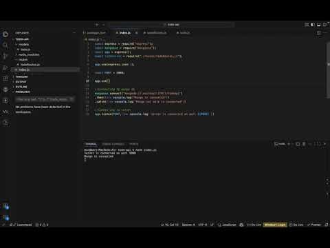 Creating first API | Node js Monogo Db Todo API Part - 2