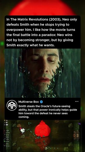 Neo Wins by Giving Smith Exactly What He Wants - The Matrix Revolutions (2003)