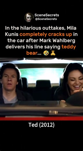 Mila Kunis COULD NOT KEEP A STRAIGHT FACE in the car 🤣🧸 #shorts