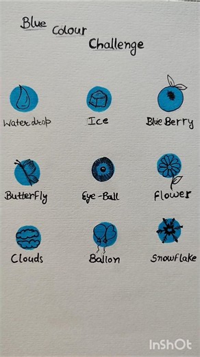 how to draw ✏️ blue 🔵 colour challenge #drawing #tutorial #fypシ゚viral #shortsfeed #youtubeshorts