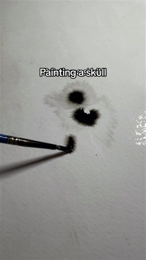 Painting a Skull: Watercolor and Ink Skull Painting Process