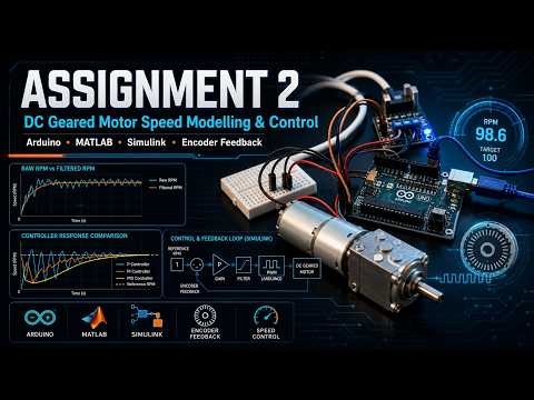 Assignment 2 | DC Geared Motor Speed Modelling & Control using Arduino, MATLAB & Simulink