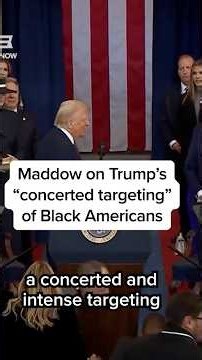Rachel Maddow Sounds ALARM Over Trump’s Black America Record #Trump #Maddow #Shorts