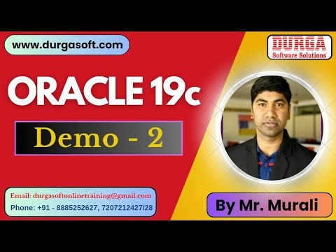ORACLE 19c tutorials || Demo - 2 || by Mr. Murali On 03-02-2026 @11AM (IST)