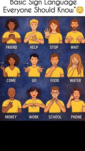 12 Basic Sign Language Signs Everyone Should Know! #shorts #learneveryday #signlanguage#viral#fyp