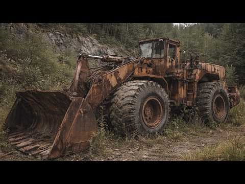Complete Restoration Of A 45-Ton Giant Twin-Bucket Wheel Loader Forgotten Since 1950