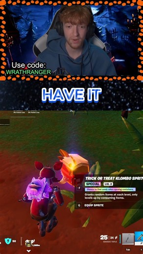I FOUND THE TRICK OR TREAT KLOMBO SPRITE IN FORTNITE?! 😱🍬 #fortnite #shorts