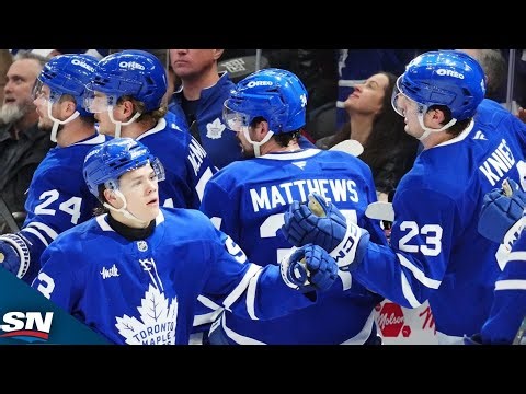 Maple Leafs' Cowan Finishes Off Beautiful Tic-Tac-Toe Passing Play