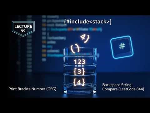 Lecture 99: Print Bracket Number | Stack DSA | GFG Problem of the Day | DSA