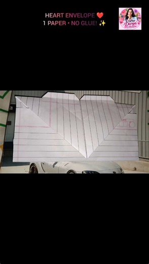 How to Make a Heart Envelope ❤️ from 1 Paper | Easy Origami Tutorial 🌟 #Shorts