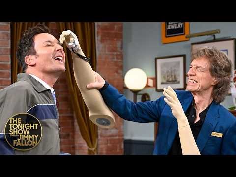 Real People Fake Arms with Mick Jagger | The Tonight Show Starring Jimmy Fallon